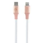 Guess GUCLLALRGDP USB-C Cable -Lightning 1.5m Fast Charging Pink Ebossed Logo