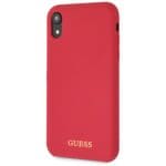 Guess GUHCI61LSGLRE Red Hardcase Silicone Kryt iPhone XR