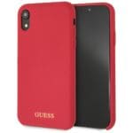 Guess GUHCI61LSGLRE Red Hardcase Silicone Kryt iPhone XR