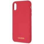 Guess GUHCI61LSGLRE Red Hardcase Silicone Kryt iPhone XR