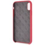 Guess GUHCI61LSGLRE Red Hardcase Silicone Kryt iPhone XR