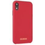Guess GUHCI61LSGLRE Red Hardcase Silicone Kryt iPhone XR