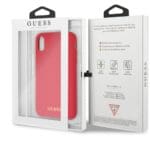 Guess GUHCI61LSGLRE Red Hardcase Silicone Kryt iPhone XR