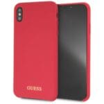 Guess GUHCI65LSGLRE Red Hardcase Silicone Kryt iPhone 11/XS Max