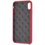 Guess GUHCI65LSGLRE Red Hardcase Silicone Kryt iPhone 11/XS Max