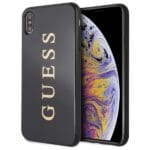 Guess GUHCI65TGGGBK Black Hardcase Classic Double Layer Glitter Kryt iPhone 11/XS Max