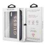 Guess GUHCI65TGGGBK Black Hardcase Classic Double Layer Glitter Kryt iPhone 11/XS Max