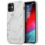Guess GUHCP12SPCUMAWH White Hardcase Marble Kryt iPhone 12 Mini