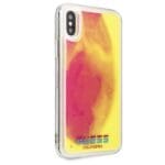 Guess GUHCPXGLCPI Pink Hardcase California Glow in the dark Kryt iPhone X/XS