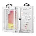 Guess GUHCPXGLCPI Pink Hardcase California Glow in the dark Kryt iPhone X/XS