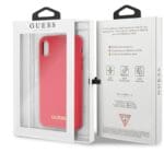 Guess GUHCPXLSGLRE Red Hardcase Silicone Kryt iPhone X/XS