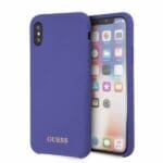 Guess GUHCPXLSGLUV Purple Hardcase Silicone Kryt iPhone X/XS