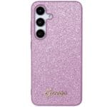 Guess GUHCSHGGSHU S921 Purple Hardcase Glitter Script Kryt Samsung Galaxy S24