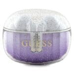 Guess GUTWSHDGKEEUTWS Bluetooth Headphones + Dock Purple Glitter Gradient