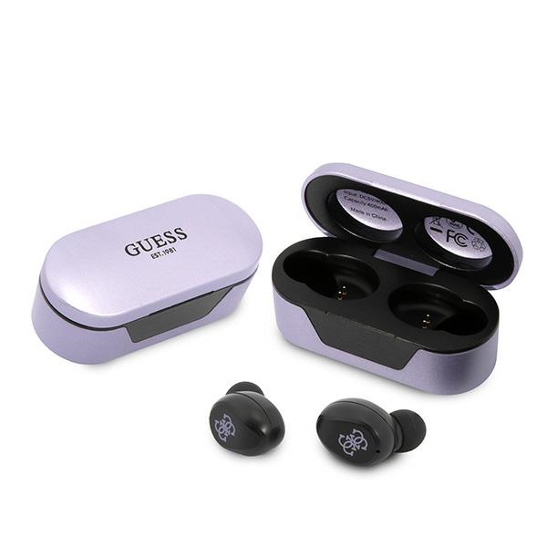 Guess GUTWST31EG TWS Bluetooth Headphones + Docking Station Purple/Purple