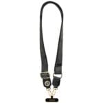 Guess Universal lanyard CBDY 4G Tether Patch Strass Metal Logo Black