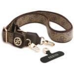 Guess Universal lanyard CBDY 4G Tether Patch Strass Metal Logo Brown