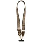 Guess Universal lanyard CBDY 4G Tether Patch Strass Metal Logo Brown