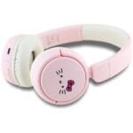 Hello Kitty Face Logo Bluetooth Headphones Pink