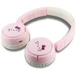 Hello Kitty Face Logo Bluetooth Headphones Pink