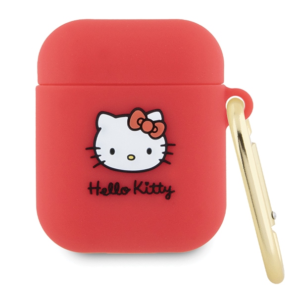 Hello Kitty HKA23DKHSF Cover Fuchsia Silicone 3D Kitty Head Kryt AirPods Pro/Pro 2