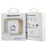 Hello Kitty HKA23DKHSH Cover White Silicone 3D Kitty Head Kryt AirPods Pro/Pro 2
