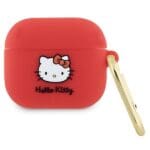 Hello Kitty HKA33DKHSF Cover Fuchsia Silicone 3D Kitty Head Kryt AirPods 3