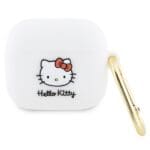 Hello Kitty HKA33DKHSH Cover White Silicone 3D Kitty Head Kryt AirPods 3