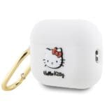 Hello Kitty HKAP23DKHSH Cover White Silicone 3D Kitty Head Kryt AirPods Pro 2
