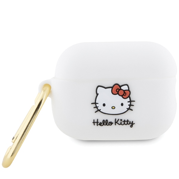 Hello Kitty HKAP23DKHSH Cover White Silicone 3D Kitty Head Kryt AirPods Pro 2