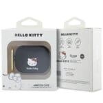 Hello Kitty HKAP23DKHSK Cover Black Silicone 3D Kitty Head Kryt AirPods Pro 2