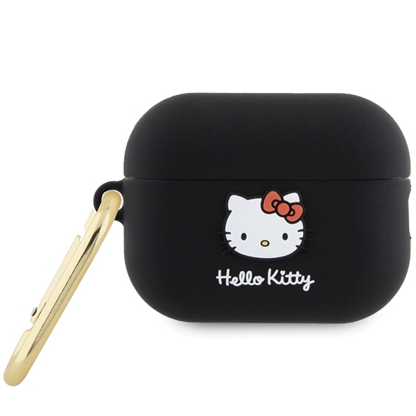 Hello Kitty HKAP23DKHSK Cover Black Silicone 3D Kitty Head Kryt AirPods Pro 2