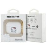 Hello Kitty HKAP3DKHSH Cover White Silicone 3D Kitty Head Kryt AirPods Pro