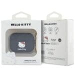 Hello Kitty HKAP3DKHSK Cover Black Silicone 3D Kitty Head Kryt AirPods Pro
