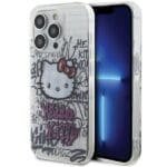 Hello Kitty HKHCP13LHDGPHT White Hardcase IML Kitty On Bricks Graffiti Kryt iPhone 13/13 Pro