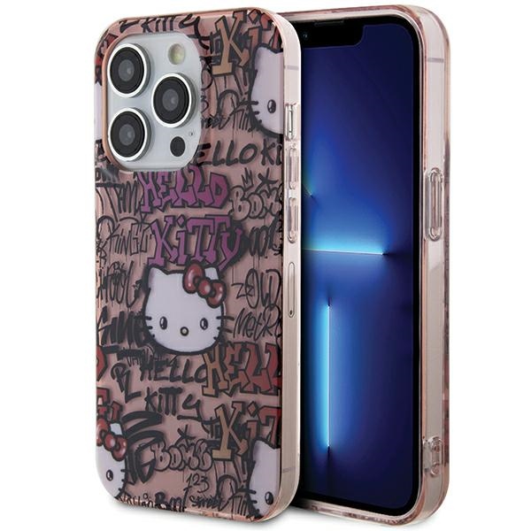 Hello Kitty HKHCP13LHDGPTP Pink Hardcase IML Tags Graffiti Kryt iPhone 13/13 Pro