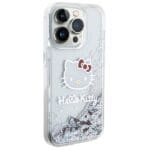 Hello Kitty HKHCP14LLIKHET Silver Hardcase Liquid Glitter Charms Kitty Hea Kryt iPhone 14 Pro