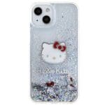 Hello Kitty HKHCP14SLIKHET Silver Hardcase Liquid Glitter Charms Kit Kryt iPhone 13/14/15
