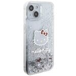 Hello Kitty HKHCP14SLIKHET Silver Hardcase Liquid Glitter Charms Kit Kryt iPhone 13/14/15