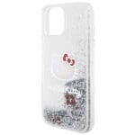 Hello Kitty HKHCP14SLIKHET Silver Hardcase Liquid Glitter Charms Kit Kryt iPhone 13/14/15