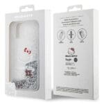Hello Kitty HKHCP14SLIKHET Silver Hardcase Liquid Glitter Charms Kit Kryt iPhone 13/14/15
