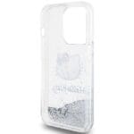 Hello Kitty HKHCP14XLIKHET Silver Hardcase Liquid Glitter Charms Kitty Kryt iPhone 14 Pro Max