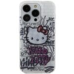 Hello Kitty HKHCP15LHDGPHT White Hardcase IML Kitty On Bricks Graffiti Kryt iPhone 15 Pro