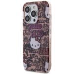 Hello Kitty HKHCP15LHDGPTP Pink Hardcase IML Tags Graffiti Kryt iPhone 15 Pro