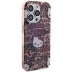 Hello Kitty HKHCP15LHDGPTP Pink Hardcase IML Tags Graffiti Kryt iPhone 15 Pro