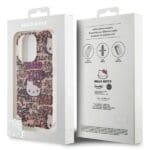 Hello Kitty HKHCP15LHDGPTP Pink Hardcase IML Tags Graffiti Kryt iPhone 15 Pro