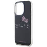 Hello Kitty HKHCP15LHKHLK Black Hardcase IML Kitty Face Kryt iPhone 15 Pro