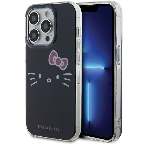Hello Kitty HKHCP15LHKHLK Black Hardcase IML Kitty Face Kryt iPhone 15 Pro