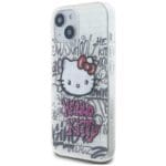 Hello Kitty HKHCP15SHDGPHT White Hardcase IML Kitty On Bricks Graffiti Kryt iPhone 13/14/15