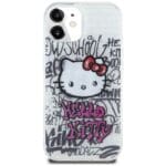 Hello Kitty HKHCP15SHDGPHT White Hardcase IML Kitty On Bricks Graffiti Kryt iPhone 13/14/15